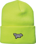 THANK YOU LOGO BEANIE SAFETY GREEN sale