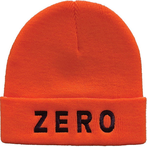 ZERO ARMY EMBROIDERED BEANIE ORANGE/BLK
