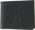 DOGTOWN CROSS LEATHER BILLFOLD WALLET BLACK