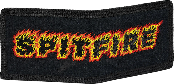 SPITFIRE FLAMES SCRIPT CORD BI-FOLD WALLET BLACK