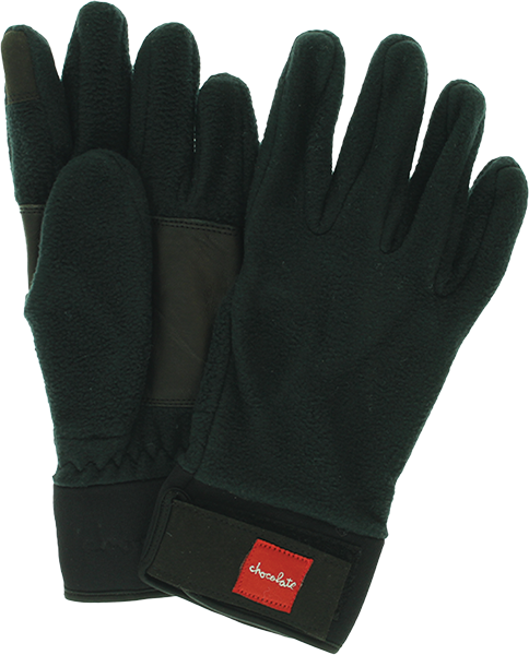 CHOCOLATE POLAR FLEECE GLOVES BLACK