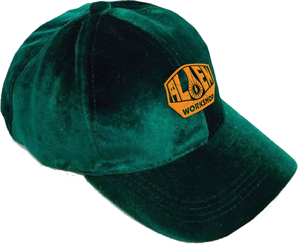 ALIEN WORKSHOP OG LOGO GREEN VELVET STRAPBACK HAT