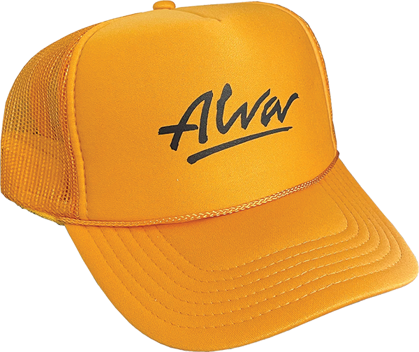 ALVA OG LOGO MESH TRUCKER HAT ADJ-GOLD/BLK