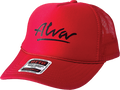 ALVA OG LOGO MESH HAT ADJ-BLACK/BLACK w/RED EMB.