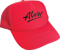 ALVA OG LOGO MESH TRUCKER HAT ADJ-RED/BLK