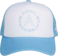 APRIL FULL CIRCLE TRUCKER HAT ADJ-WHT/LT.BLU sale