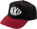 BAKER SPRAYED OVAL HAT ADJ-BLK/RED
