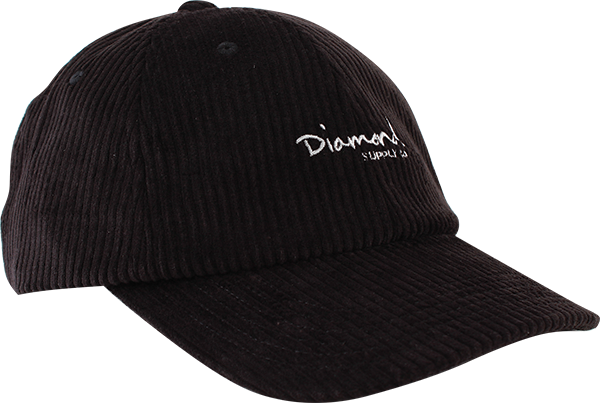 DIAMOND OG SCRIPT CORDUROY SPORTS HAT ADJ-BLK sale