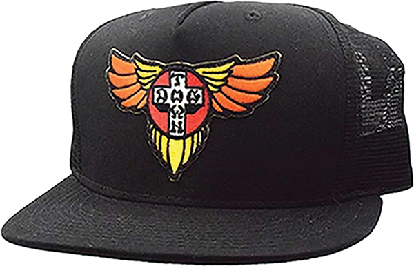 DOGTOWN WINGS PATCH OG 70'S HAT ADJ-BLACK
