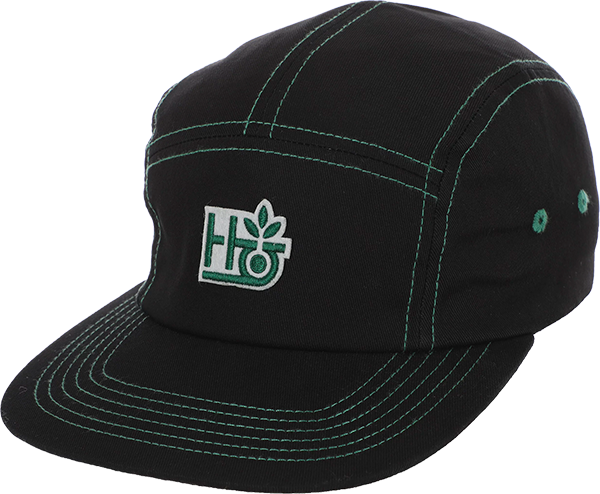 HABITAT IVY LEAGUE 5 PANEL HAT ADJ NYLON STRAP BLK