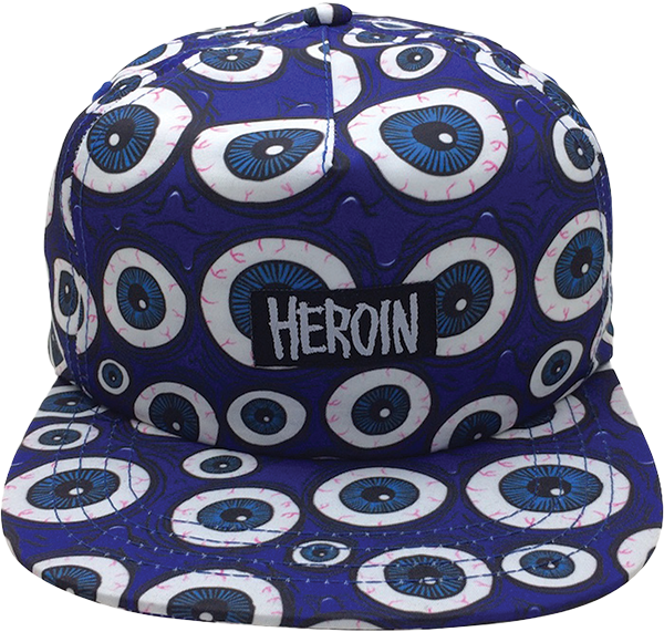 HEROIN EYES HAT ADJ-BLUE