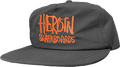 HEROIN SCRIPT NYLON HAT ADJ-BLK/ORG