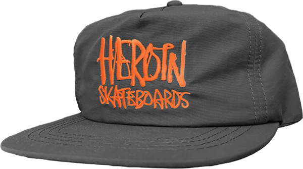 HEROIN SCRIPT NYLON HAT ADJ-BLK/ORG