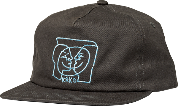 KROOKED MOONSMILE RAW HAT ADJ-CHARCOAL
