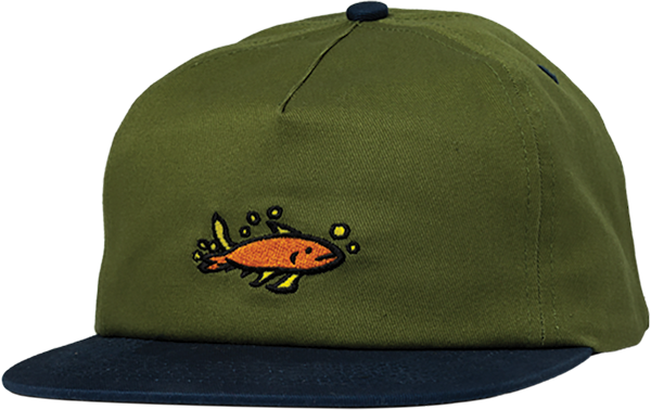 KROOKED MERMAID FISH HAT ADJ-OLIVE/NAVY