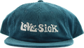 LOVESICK ALONE AGAIN CORDUROY STRAPBACK HAT TEAL