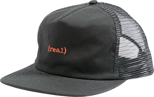 REAL LOWER MESH HAT ADJ-BLK/RED
