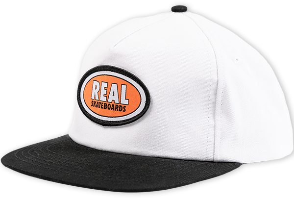 REAL OVAL HAT ADJ-WHT/BLK/RED