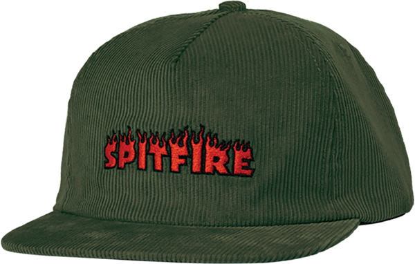 SPITFIRE DEMONSEED SCRIPT CORDUROY HAT ADJ-DK.GRN