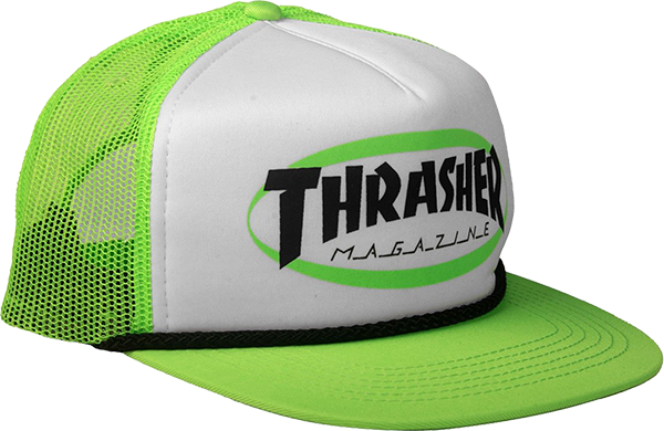 THRASHER ELLIPSE ROPE MESH HAT ADJ-GREEN