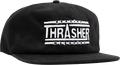 THRASHER GENUINE LOGO HAT ADJ-BLACK/WHT
