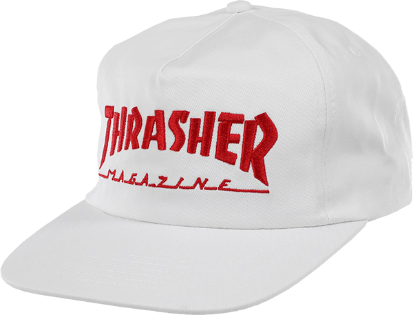 THRASHER MAG LOGO HAT ADJ-WHT/RED
