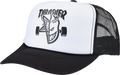 THRASHER SF THRASH AND BURN MESH HAT ADJ-BK/WT/BK