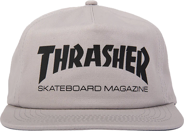 THRASHER SKATE MAG HAT ADJ-GREY/BLACK