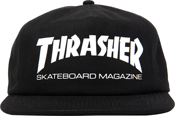 THRASHER SKATE MAG HAT ADJ-BLACK/WHT
