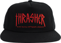THRASHER TOY MACHINE SCRATCH HAT ADJ-BLACK