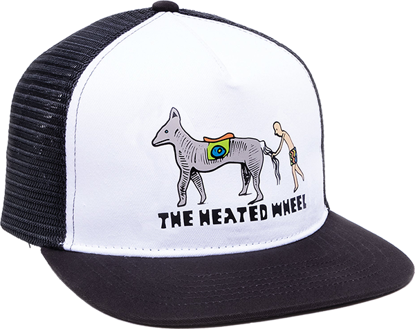 THE HEATED WHEEL SIRE MESH HAT ADJ-WHT/BLK *sale*