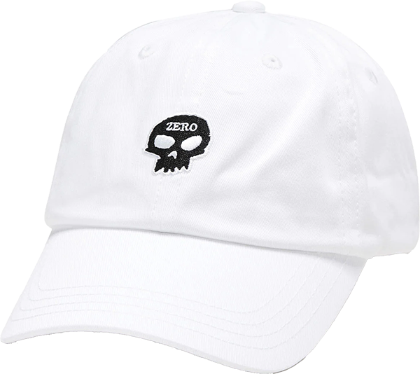 ZERO SINGLE SKULL DAD HAT WHITE - STRAPBACK