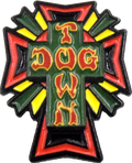 DOGTOWN CROSS LOGO ENAMEL PIN RASTA