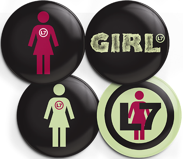 GIRL L7 4/PK PINS SET