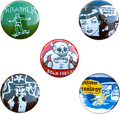 THRASHER USUAL SUSPECTS BUTTON PINS 5 PACK
