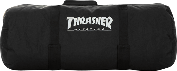 THRASHER LOGO DUFFEL BAG BLACK w/board straps