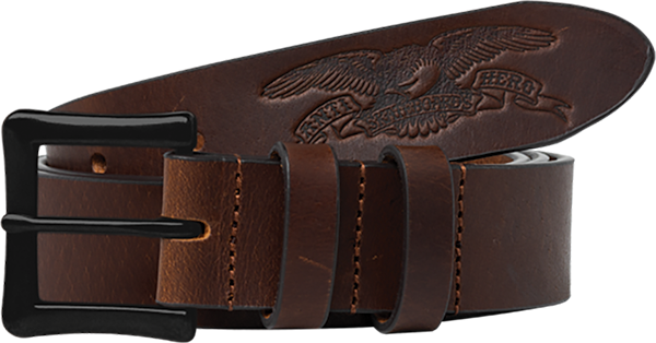 ANTI HERO BASIC EAGLE BROWN LEATHER BELT L/XL 47"