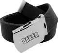 BAKER BRAND LOGO WEB BELT BLK/SILVER