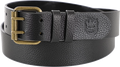 SPITFIRE BIGHEAD LEATHER BELT S/MD 42" BLK/ BRASS