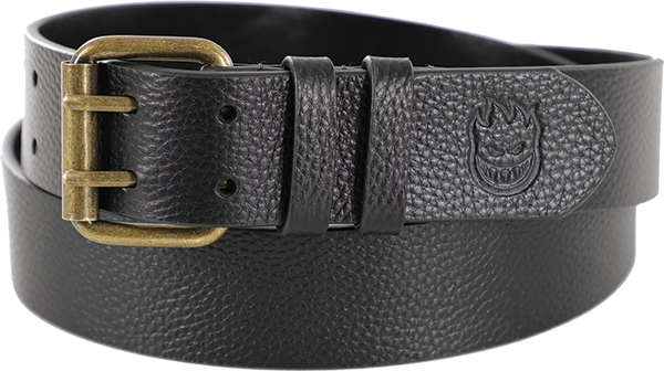 SFPITFIRE BIGHEAD LEATHER BELT L/XL 47" BLK/ BRASS