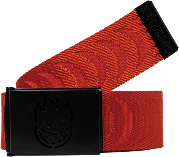 SF BIGHEAD CUT OUT JACQUARD SWIRL WEB BELT RED/BLK
