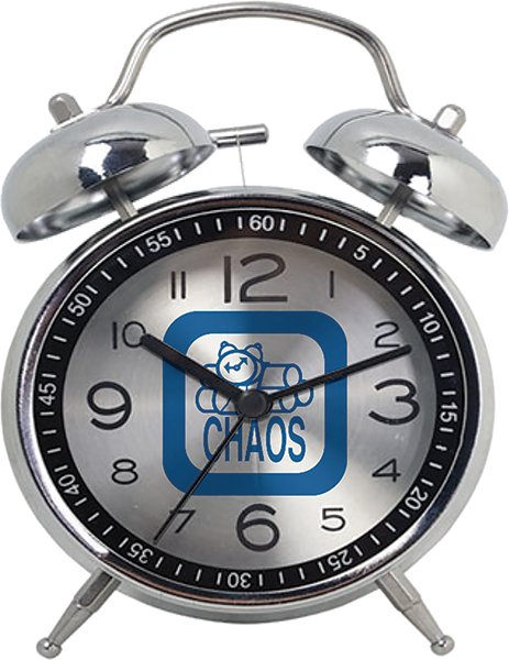 411VM CHAOS ALARM CLOCK SIL/BLACK