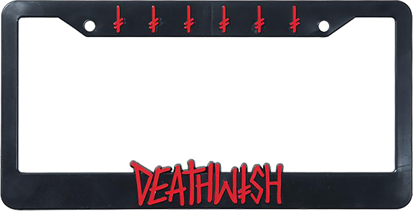 DEATHWISH DEATHSPRAY LICENSE PLATE COVER BLK/RED
