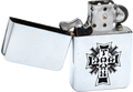 DOGTOWN CROSS BRUSHED METAL LIGHTER SILVER