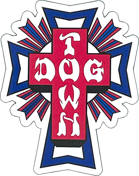 DOGTOWN FRIDGE MAGNET - CROSS LOGO USA 3"