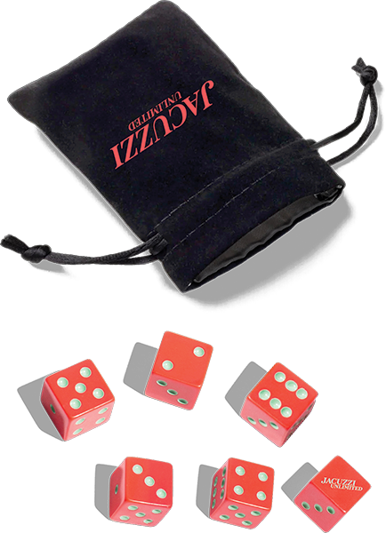 JACUZZI SNAKE EYES LOADED DICE SET SALMON