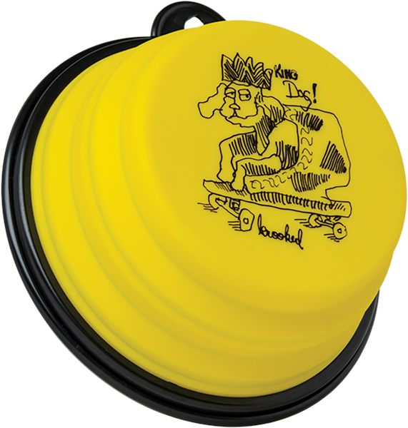 KROOKED KING DOG BOWL YELLOW/BLACK