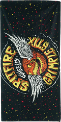 SPITFIRE FLYING GRIMPLE BEACH TOWEL BLACK