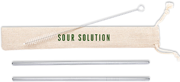SOUR STAINLESS STEEL DRINK STRAW
