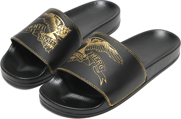 ANTI HERO BASIC EAGLE SLIDE SANDAL BLACK/GOLD